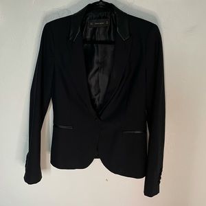 Zara Blazer with Pleather Collar